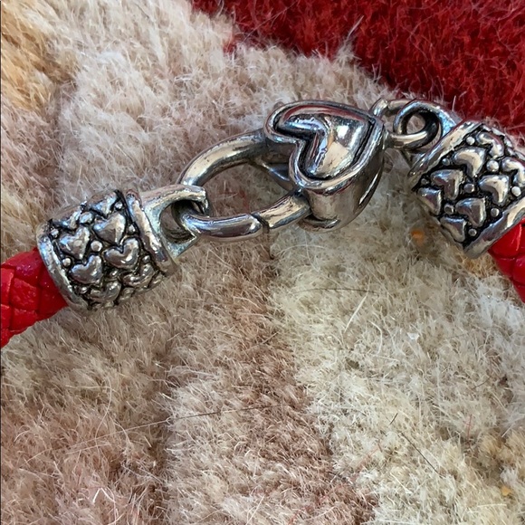 Crystal 4” cross pendant with red choker - Picture 3 of 4